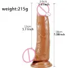 Realistic clear TPE dildo, vibrant color swirl, flexible adult toy design